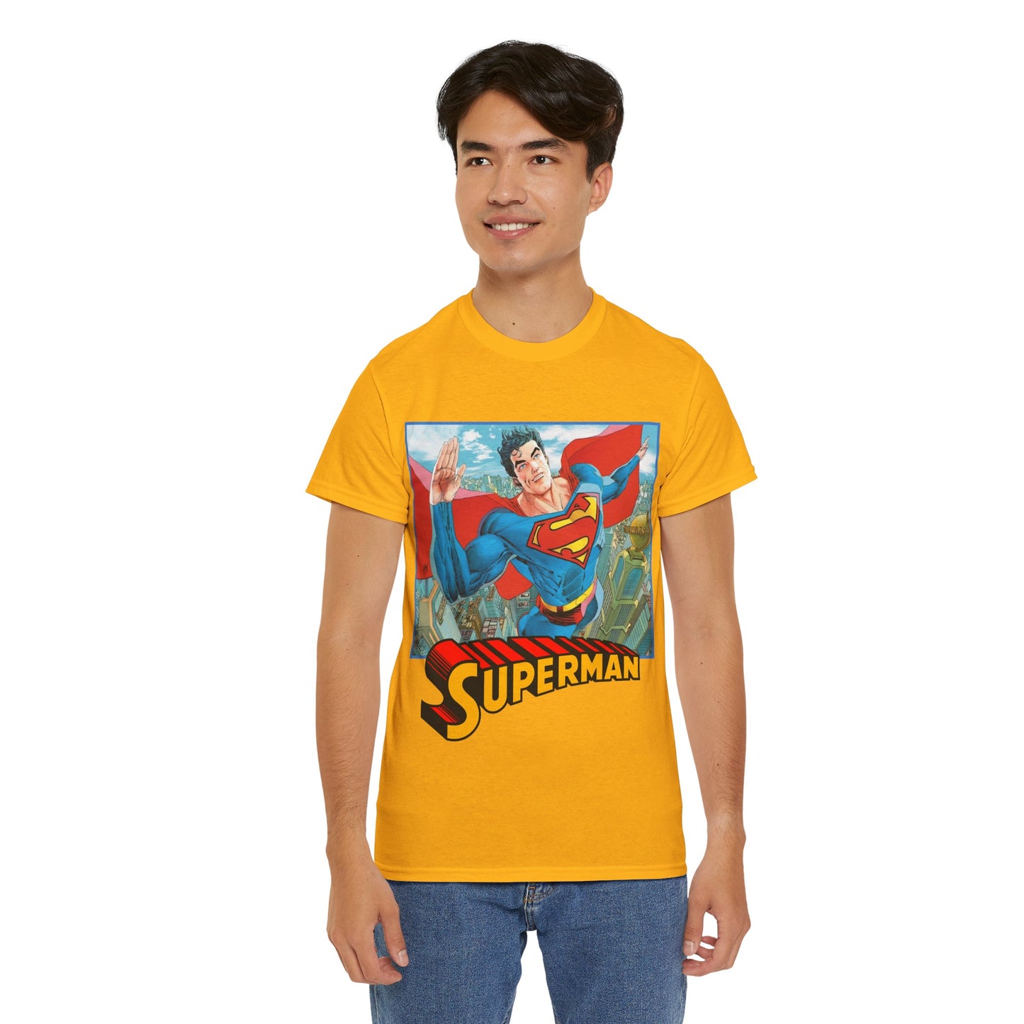 Superman T-Shirt - Guillem March Art - Variant Connecting Cover Art - Flying Over Metropolis - DC Comics All-In