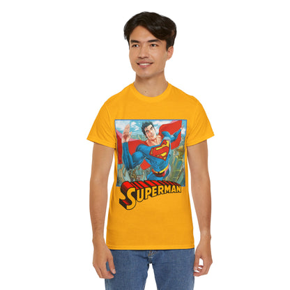 Superman T-Shirt - Guillem March Art - Variant Connecting Cover Art - Flying Over Metropolis - DC Comics All-In