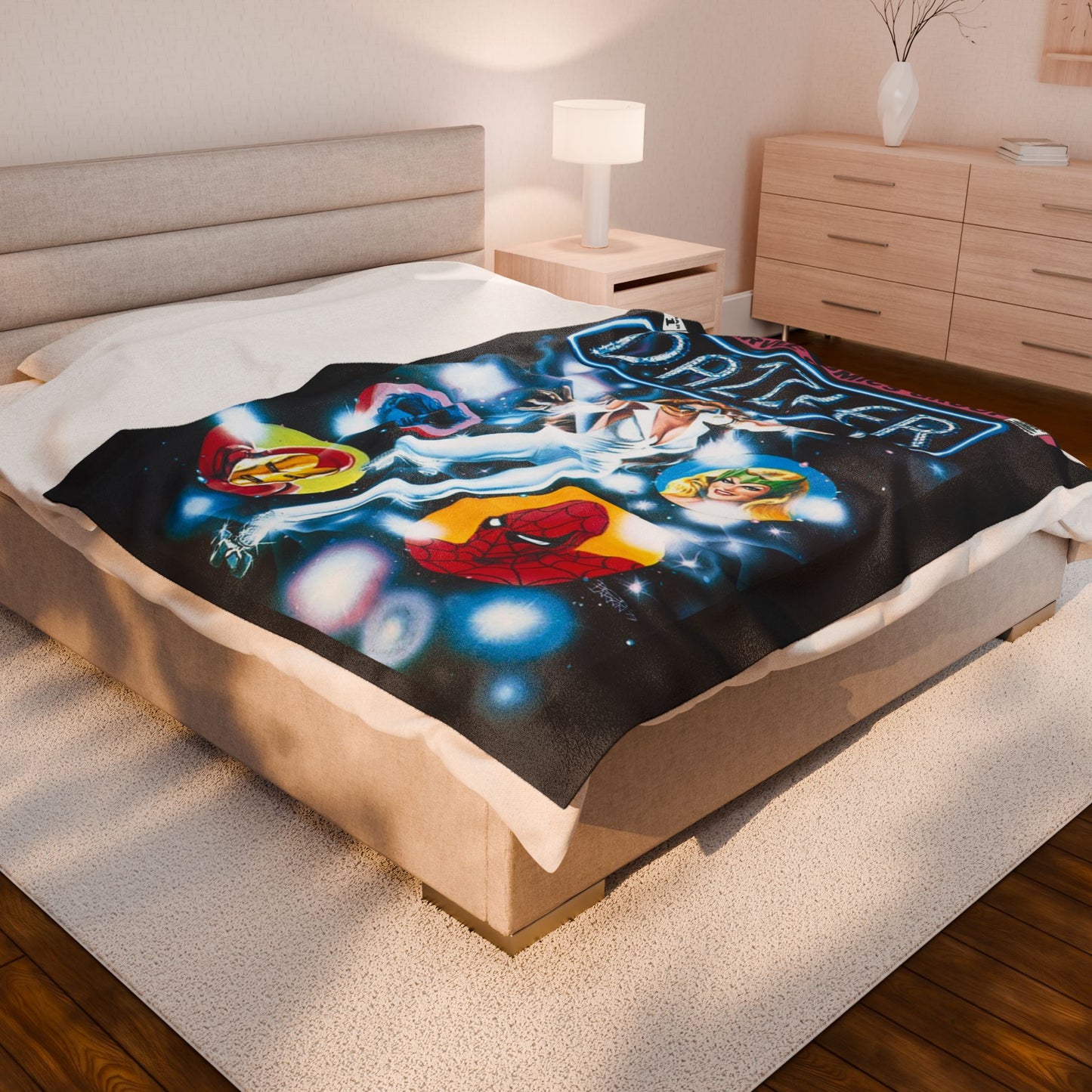 Dazzler Velveteen Plush Blanket 60x80" - Bob Larkin #1 Cover Art - Alison Blaire - Mutant Pop Star - Marvel Comics - Uncanny X-Men Link