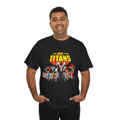 New Teen Titans T-Shirt - George Perez Art - Nightwing, Starfire, Cyborg, Speedy, Bumblebee, Hawk, Dove, Speedy, Wonder Girl, Terra, Lilith - DC Comics