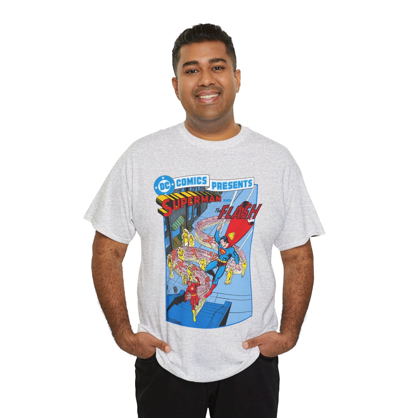 Superman & Flash T-Shirt - George Perez Art - DC Comics Presents #38 Cover Art - Bronze Age Classic