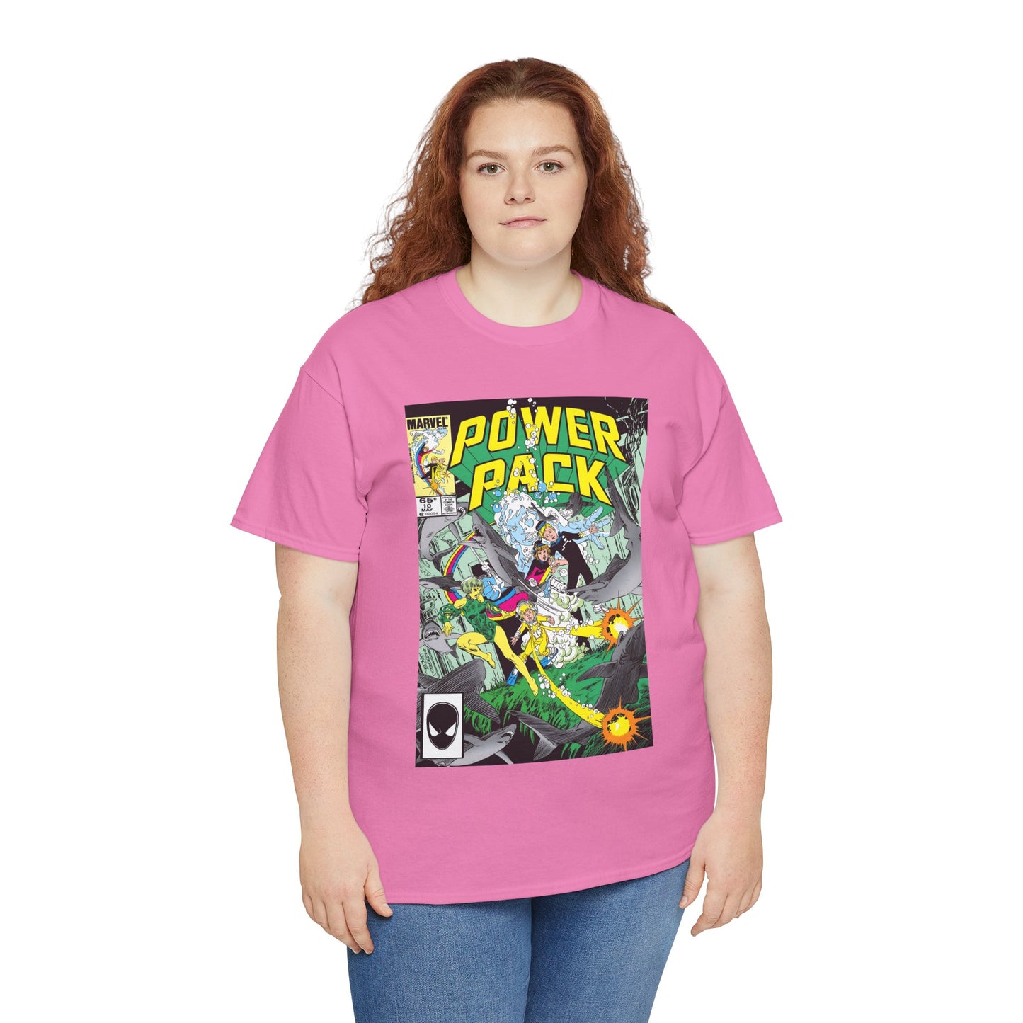 Power Pack #10 T-Shirt - With Marrina from Alpha Flight - Marvel Comics