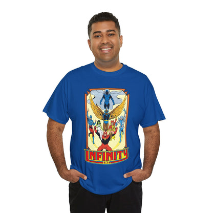 Infinity Inc Shirt - Todd McFarlane Art - Jade, Obsidian, Fury, Northwind, Nuklon, Silver Scarab, Star-Spangled Kid - JSA Successors - DC Comics