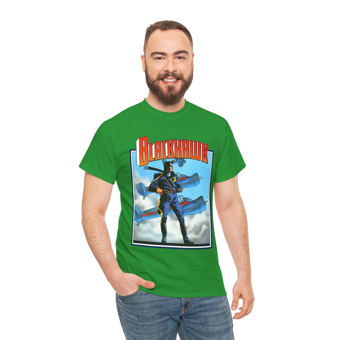 Blackhawk T-Shirt - Howard Chaykin Art - World War II Anti-Nazi Ace Pilots - DC Comics