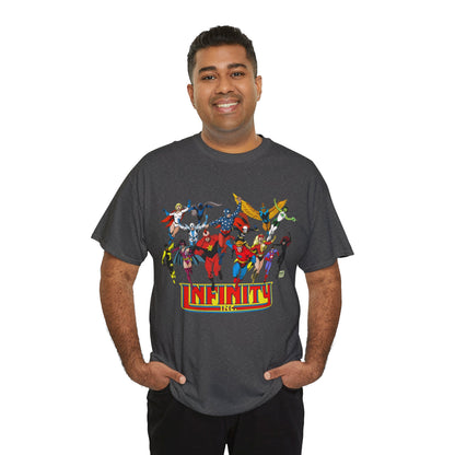 Infinity Inc Shirt - Tom Grummett Art - Jade, Obsidian, Huntress, Power Girl, Fury, Silver Scarab, Wildcat, Star-Spangled Kid - JSA Successors - DC Comics