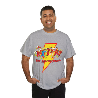 Marvel Family T-Shirt - Shazam - DC Comics - Mary Marvel, Hoppy the Marvel Bunny, Uncle Marvel, Captain Marvel Jr - DC Who's Who Art