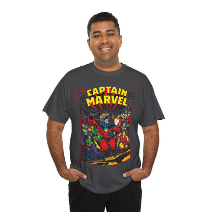 Captain Marvel T-Shirt - Marvel Comics - Jim Starlin Art - Mar-Vell - Kree - Cosmic Hero