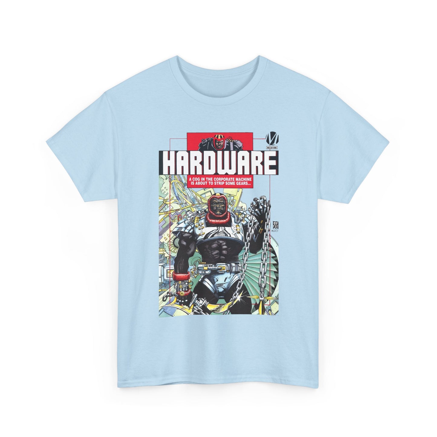 Hardware T-Shirt - Denys Cowan Art - Curtis Metcalf Vs Edwin Alva - Milestone Media - DC Comics
