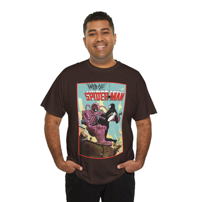 Web of Spider-Man T-Shirt - Charles Vess Art - Peter Parker, Black Symbiote Suit - Webslinger