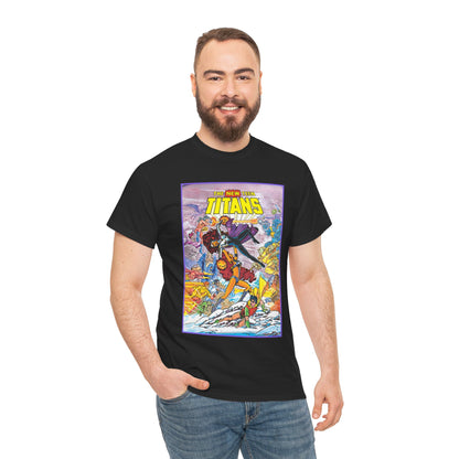 New Teen Titans T-Shirt - George Perez Art - Starfire Vs Blackfire - Omega Man - Annual #1 Cover - DC Comics