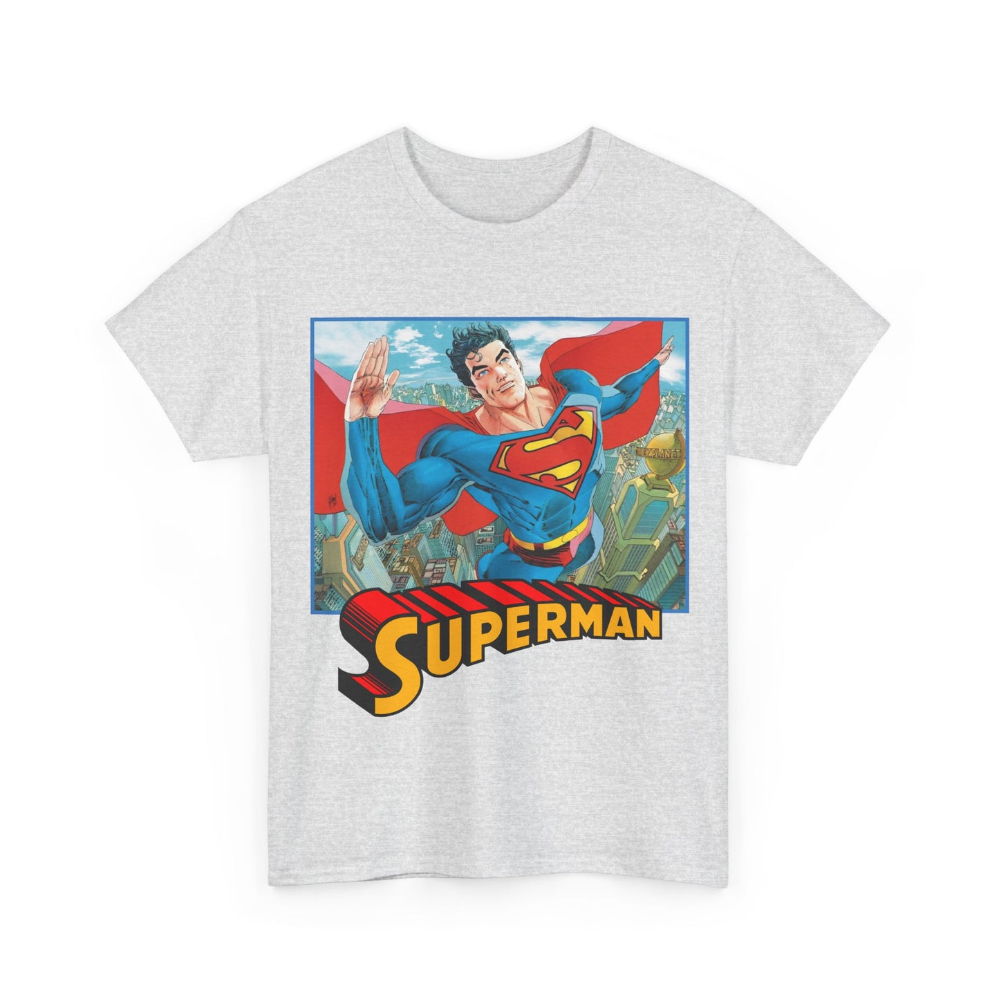 Superman T-Shirt - Guillem March Art - Variant Connecting Cover Art - Flying Over Metropolis - DC Comics All-In