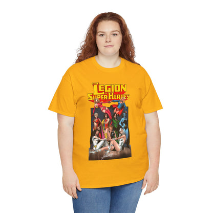 Legion of Super-Heroes T-Shirt - George Perez Art - Saturn Girl, Supergirl, Dream Girl, Shadow Lass, Phantom Girl - The Super Woman of LOSH - DC Comics