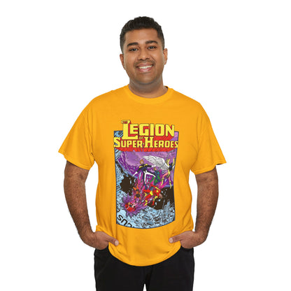 Legion of Super-Heroes T-Shirt - Pat Broderick Art - Timber Wolf, Lightning Lad, Wildfire, Dawnstar, Element Lad - LOSH - DC Comics