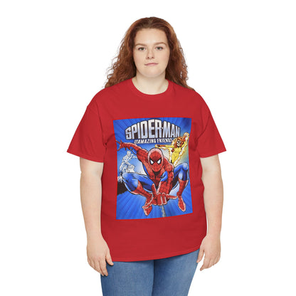 Spider-Man & His Amazing Friends T-Shirt - Firestar, Iceman - Popular 1980s Saturday Morning Cartoon - Marvel Comics