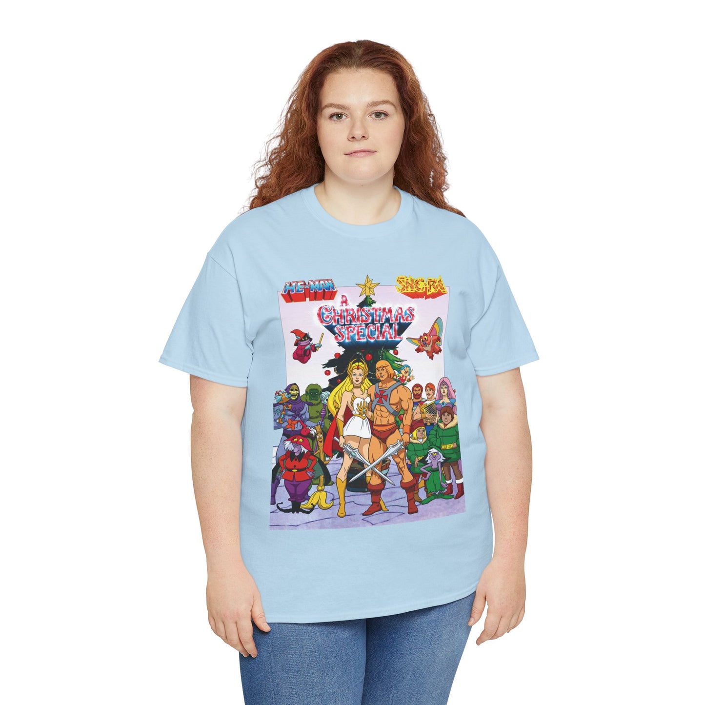 He-Man & She-Ra Christmas Special T-Shirt - MOTU & POP - Upcoming Masters of the Universe 2026 Movie - Filamation Art