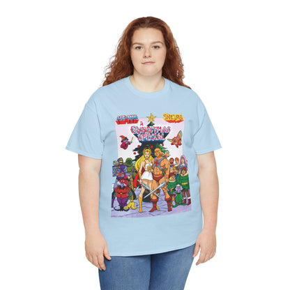 He-Man & She-Ra Christmas Special T-Shirt - MOTU & POP - Upcoming Masters of the Universe 2026 Movie - Filamation Art