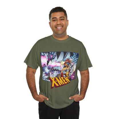 X-Men T-Shirt - Whilce Portacio Art - Storm, Jean Grey, Archangel, Iceman - Fighting Sentinels - Marvel Comics