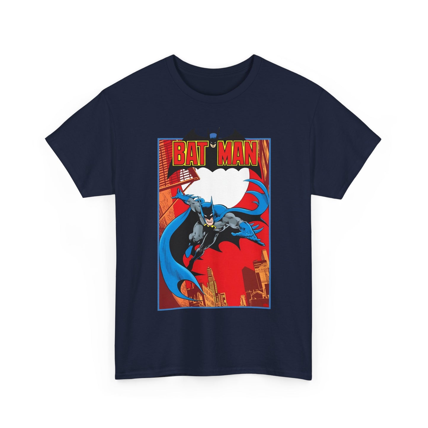 Batman T-Shirt - Jim Aparo Art - Untold Tales Cover - DC Comics Bronze Age - Batman Flying in Front of the Moon - Caped Crusader, Gotham City