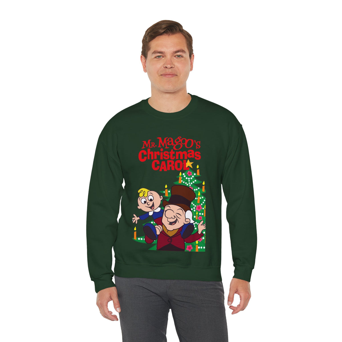 Mr. Magoo's A Christmas Carol Heavy Blend Crewneck Sweatshirt - Festive Holiday Cartoon Special