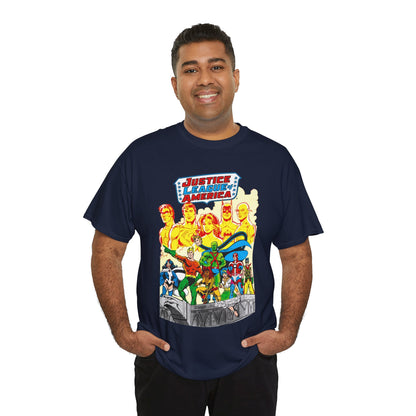 Justice League Detroit T-Shirt - Aquaman, Elongated Man, Zatanna, Vixen, Steel, Martian Manhunter, Vibe, Gypsy