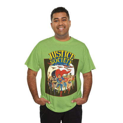 Justice Society of America T-Shirt - Superman, Wonder Woman, Black Canary, Green Lantern, Batman, Plastic Man, Flash - DC Comics