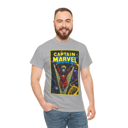 Captain Marvel T-Shirt - Mar-Vell - Thanos - Jim Starlin Art - 1970s Cosmic Superhero - Marvel Comics