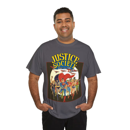 Justice Society of America T-Shirt - Superman, Wonder Woman, Black Canary, Green Lantern, Batman, Plastic Man, Flash - DC Comics