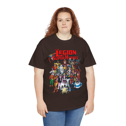 Legion of Super-Heroes T-Shirt - #300 Cover Art - Cosmic Boy, Saturn Girl, Superboy, Wildfire, Mon-El, Dream Girl, Brainiac 5, Supergirl - DC Comics