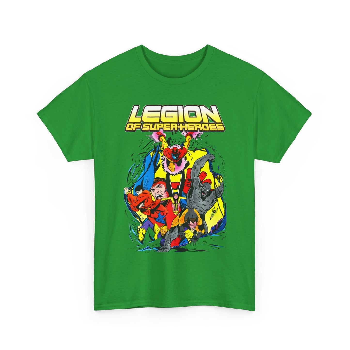 Legion of Super-Heroes T-Shirt - Mon-El, Colossal Kid, Wildfire, Dawnstar, Blok, Timber Wolf - LOSH - DC Comics