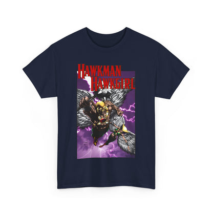 Hawkman & Hawkgirl T-Shirt - David Finch Art - Carter & Shayera Hall - JLA & JSA Members - DC Comics