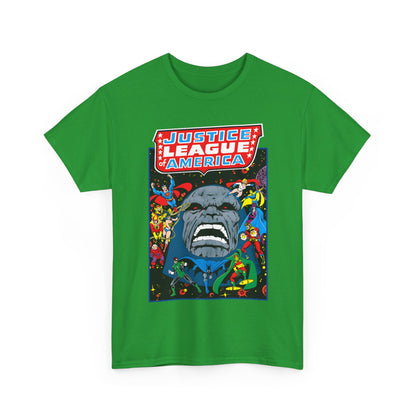 Justice League of America T-Shirt - George Perez Art - JLA/JSA/New Gods Crossover - Darkseid, Orion, Mr Miracle, Huntress, Firestorm, Dr Fate - DC Comics