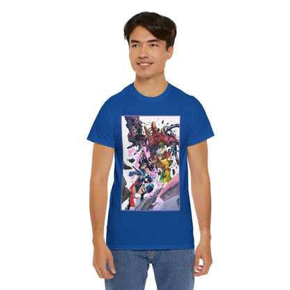 Rogue & Psylocke T-Shirt - Ripping Apart a Sentinel - X-Men Mutants - Marvel Comics