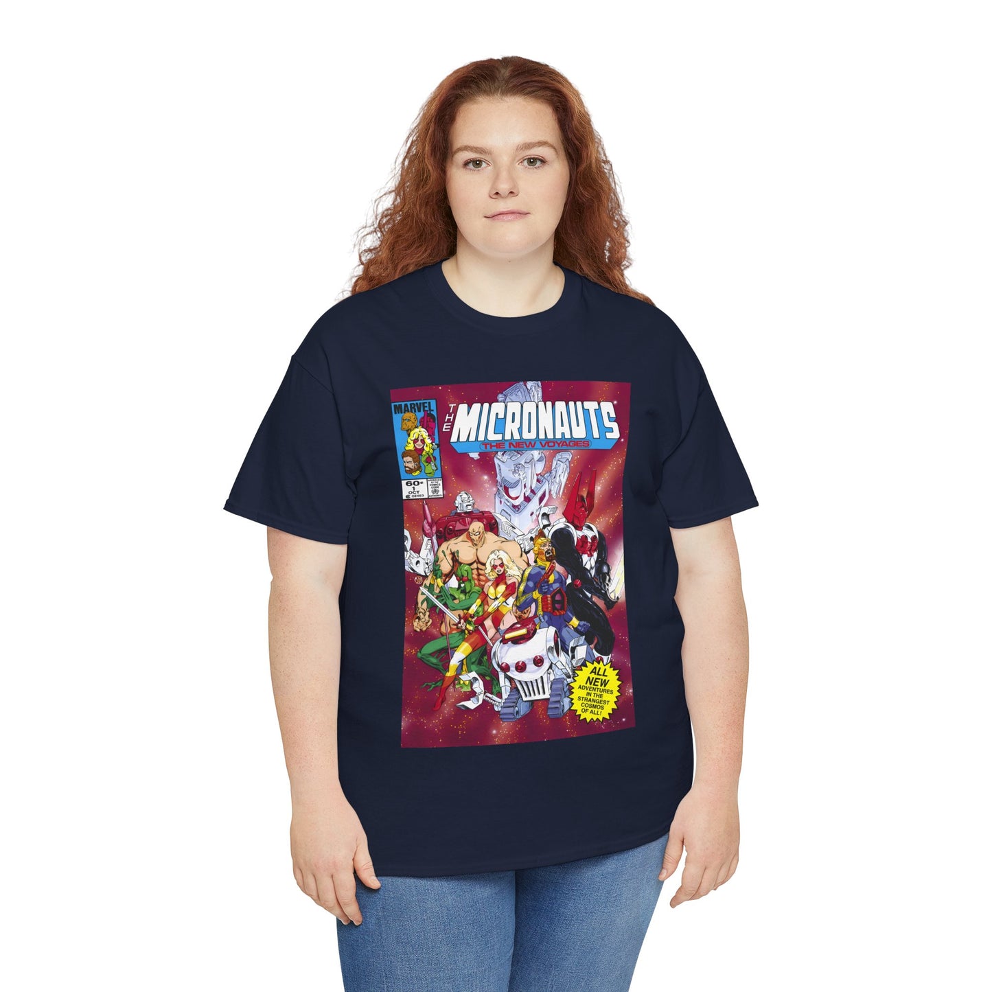 Micronauts: The New Voyages T-Shirt - Commander Arcturus Rann, Biotron, Marionette, Bug - Marvel Comics Series