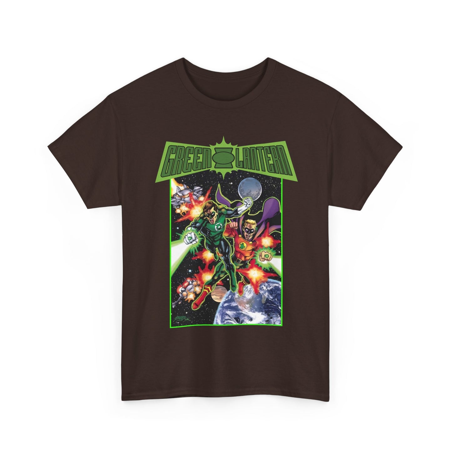 Green Lantern T-Shirt - George Perez Art - Hal Jordan & Alan Scott - Silver Age & Golden Age - DC Comics