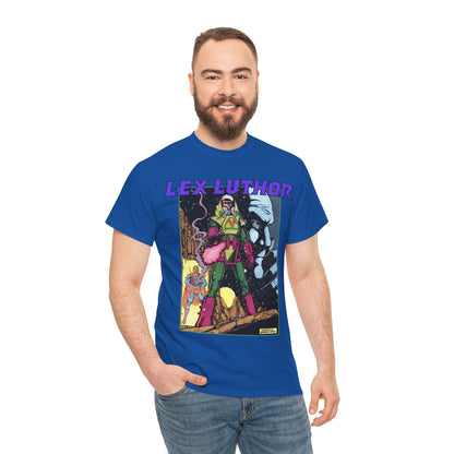 Lex Luthor T-Shirt - George Perez Art - 1980s DC Comics - Action Comics Armor - Inspiration for Super Powers Figure - Superman Enemy