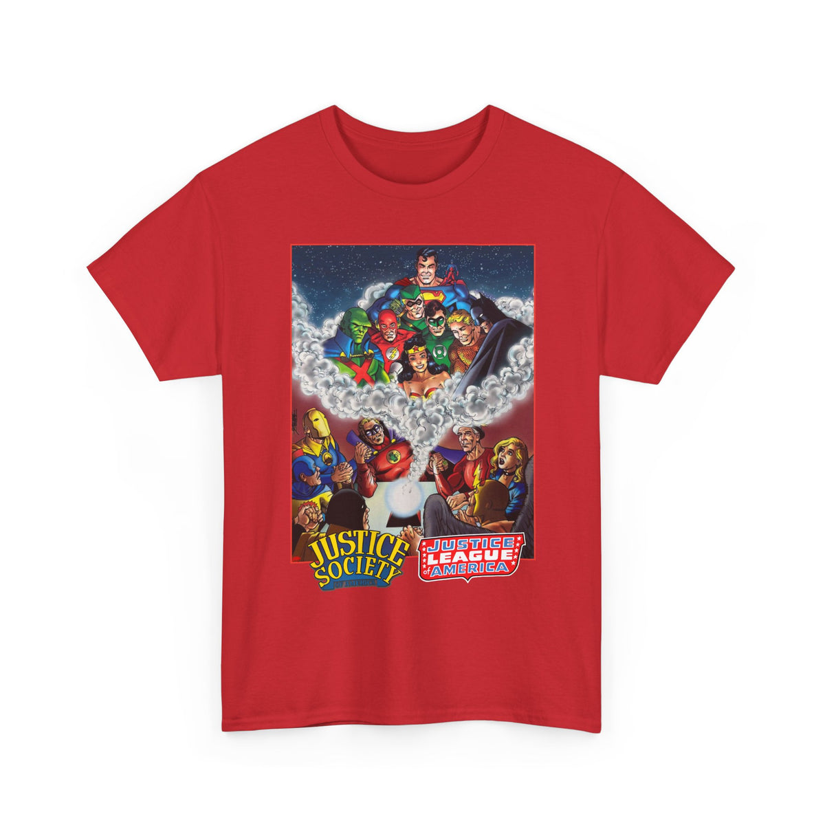 Justice Society & Justice League T-Shirt - George Perez Art - Golden & Silver Age - DC Comics