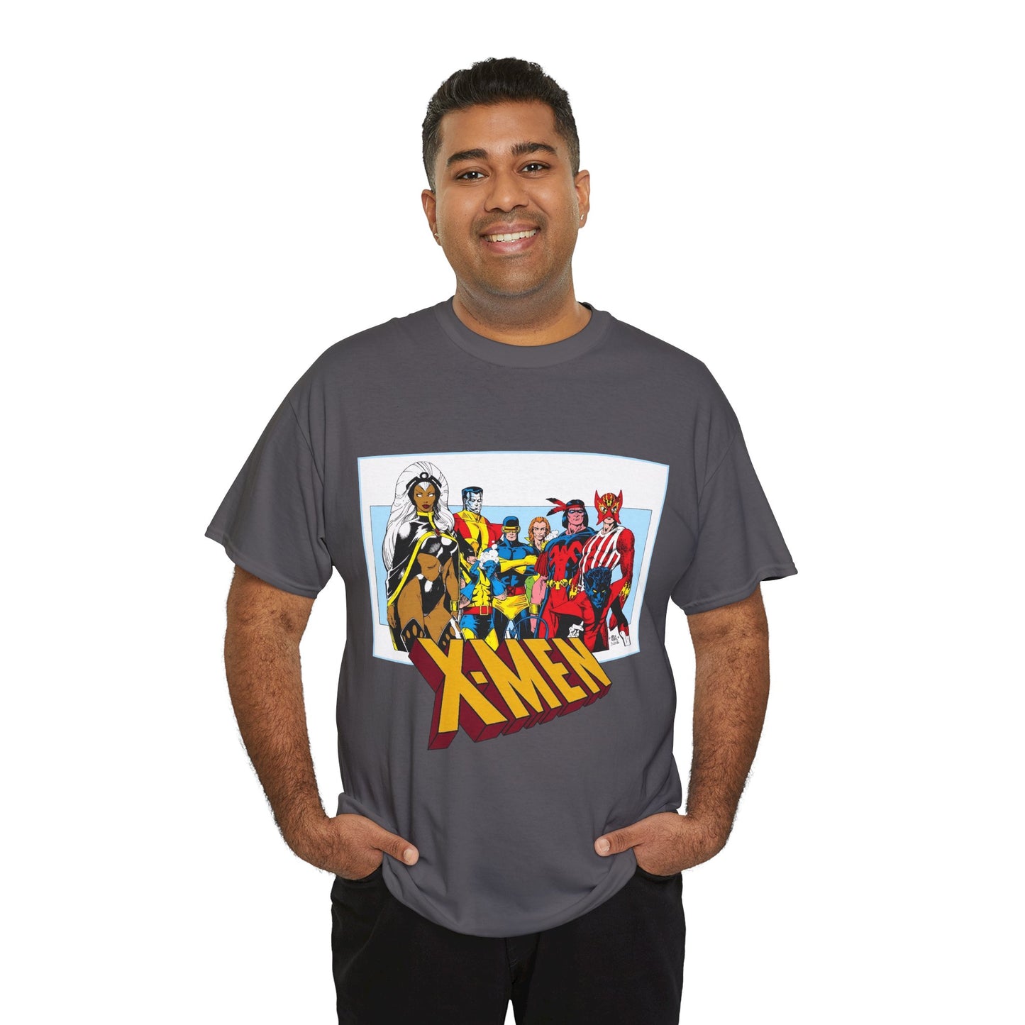 X-Men T-Shirt - Arthur Adams Art - Cyclops, Nightcrawler, Storm, Wolverine, Thunderbird, Sunfire, Banshee - Marvel Comics