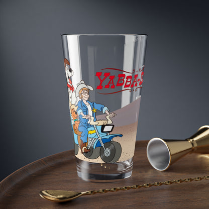 Yabba Doo Pint Glass, 16oz - Scooby Doo's Brother With His Best Friend Deputy Dusty, Scrappy - Hanna-Barbera Cartoons