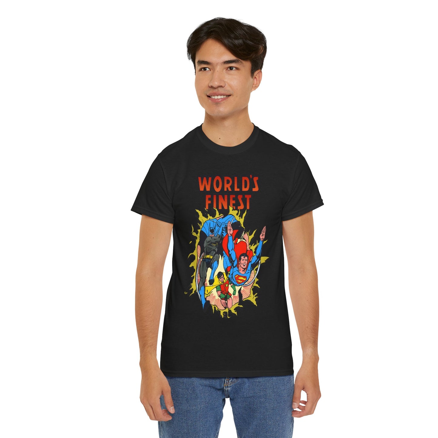 World's Finest T-Shirt - George Perez Art - Superman, Batman, Robin - DC Comics