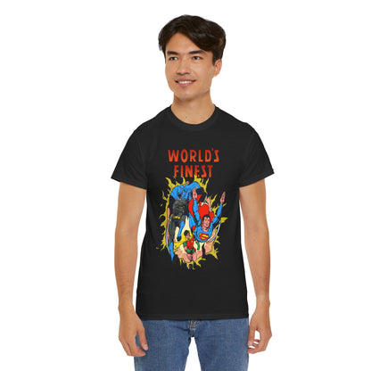 World's Finest T-Shirt - George Perez Art - Superman, Batman, Robin - DC Comics