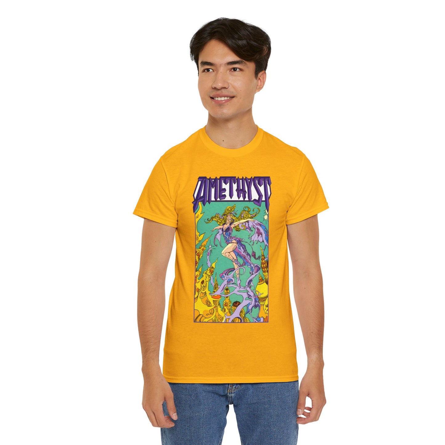 Amethyst T-Shirt - Esteban Maroto Art - Princess of Gemworld - 1980s Series - DC Comics