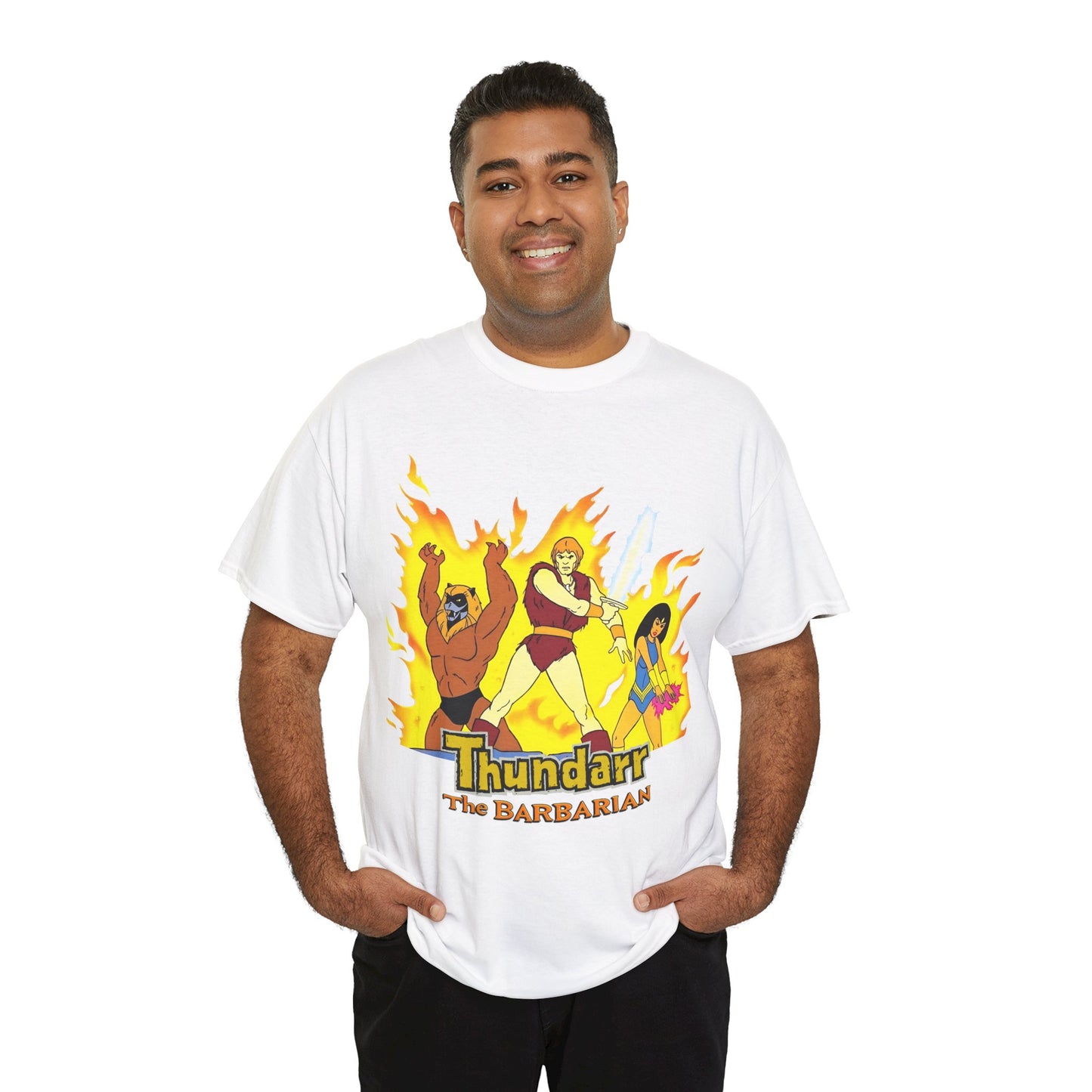 Thundarr the Barbarian T-Shirt - Princess Ariel, Ookla the Mok - Ruby-Spears Saturday Morning Cartoon - 1980s