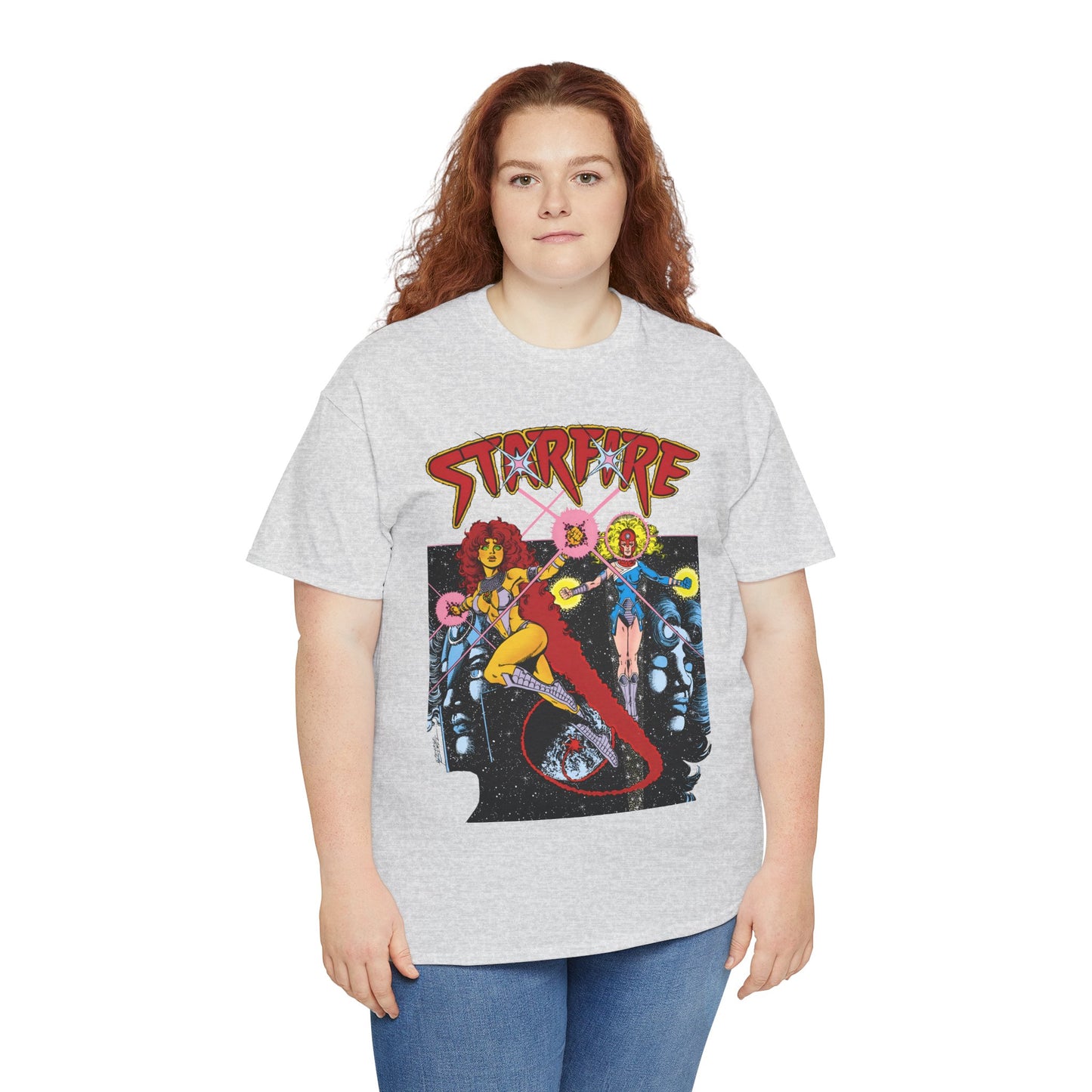 Starfire & Harbinger T-Shirt - George Perez Art - Teen Titans Spotlight #19 Cover - DC Comics