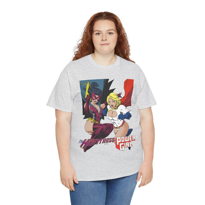 Huntress & Power Girl T-Shirt - Ed Benes Art - Justice Society, JSA, Earth 2 - DC Comics Bronze Age, Pre-Crisis Heroes