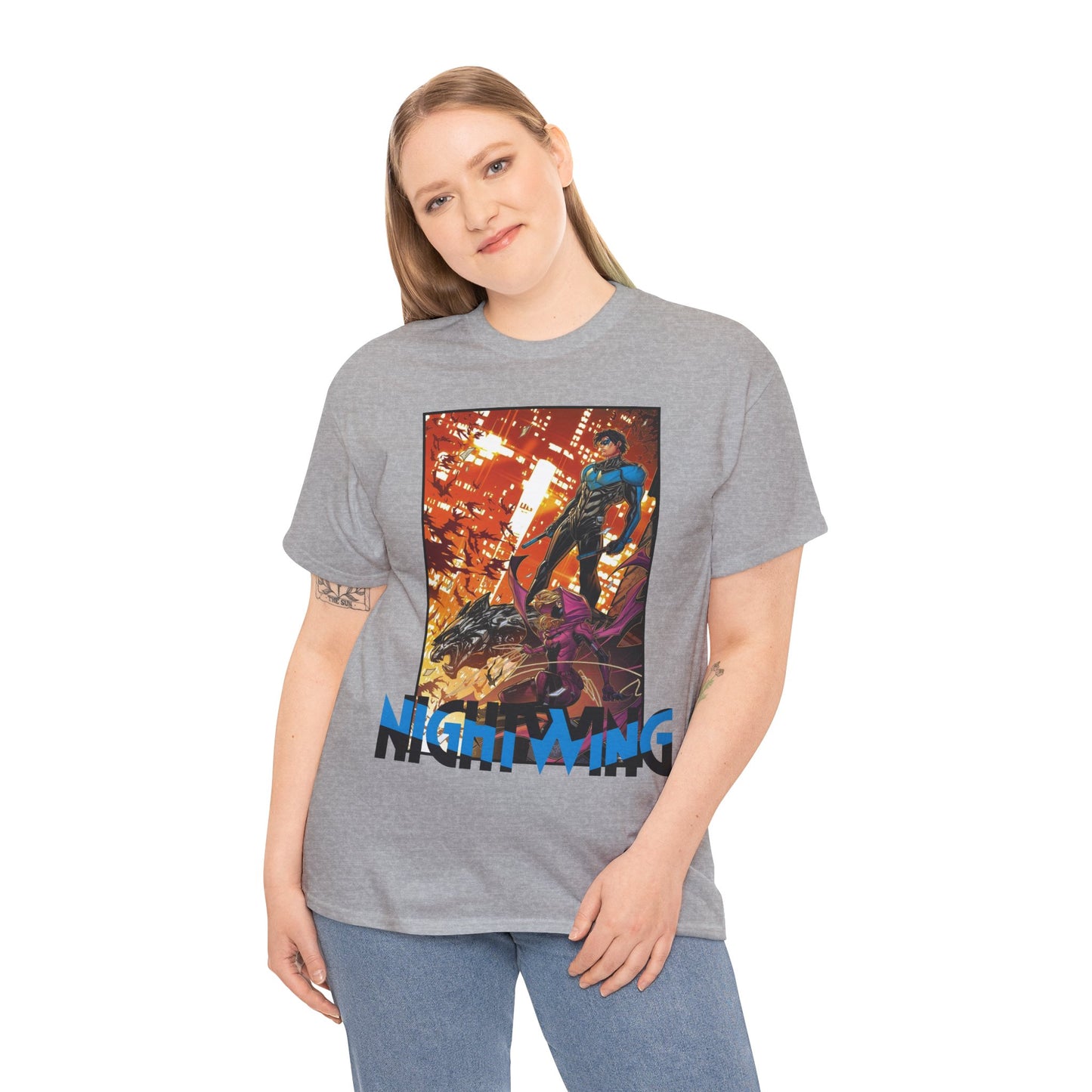 Nightwing & Spoiler T-Shirt - Jonboy Meyers Art - Gotham City & Bludhaven - DC Comics
