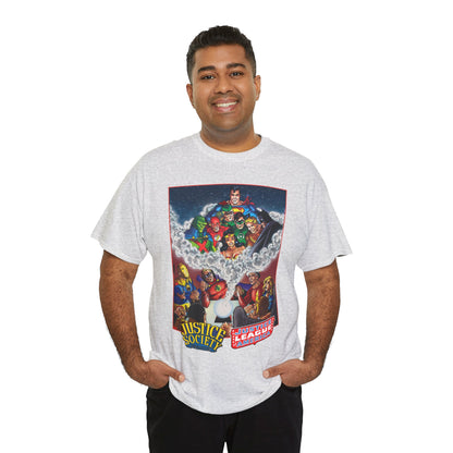 Justice Society & Justice League T-Shirt - George Perez Art - Golden & Silver Age - DC Comics