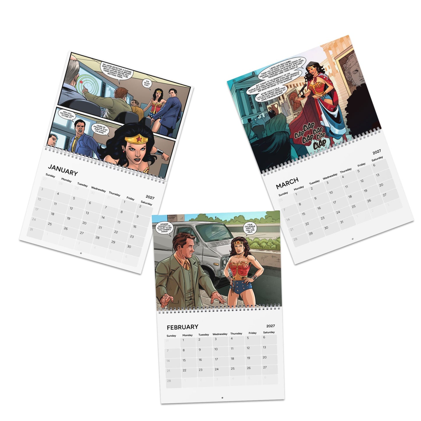 Wonder Woman '77 Calendar (2027) - Art Based on the 1970s Lynda Carter TV Series - DC Comics