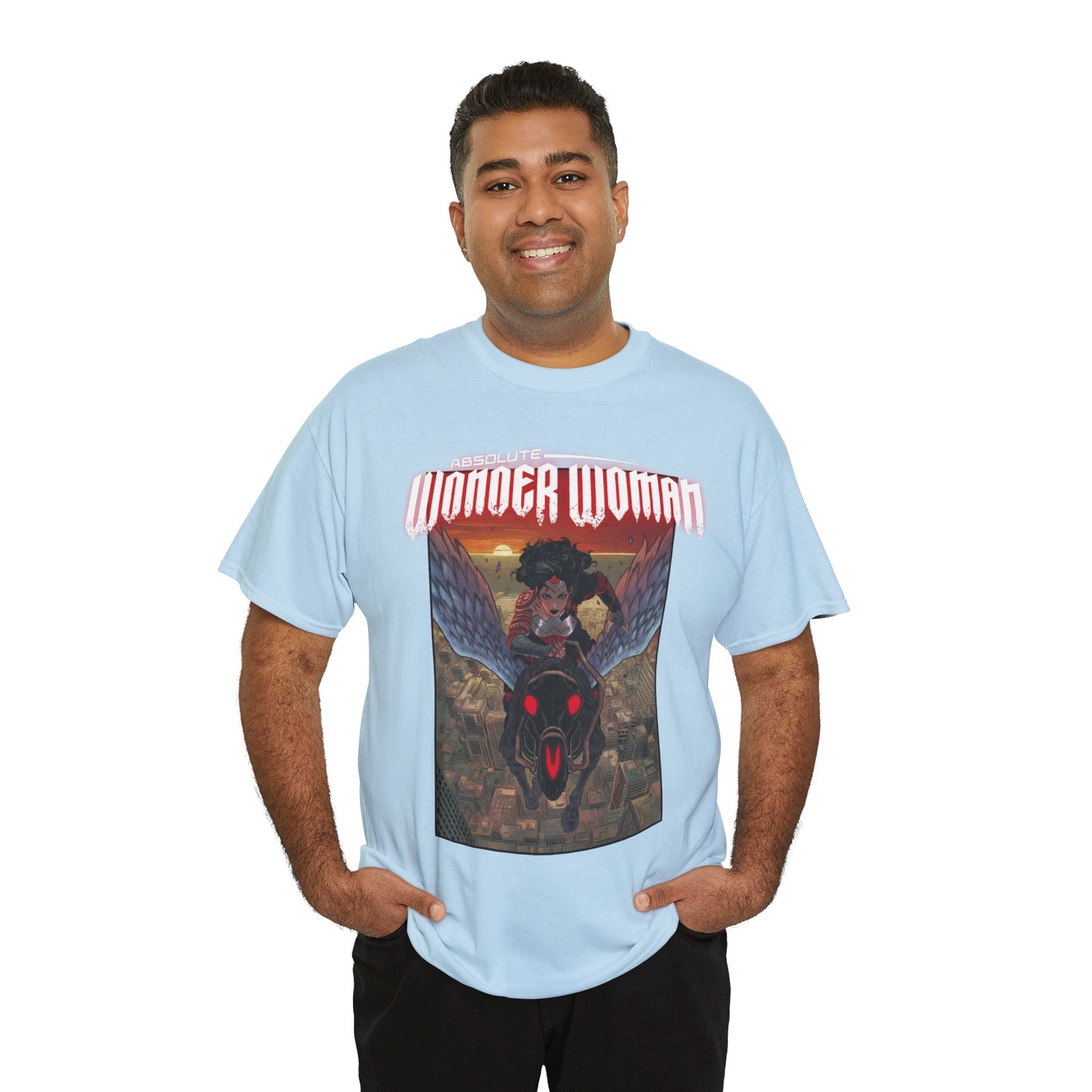 Absolute Wonder Woman T-Shirt - Hayden Sherman Art - DC Comics All-In - Raised in Hell by Circe - Riding Pegasus