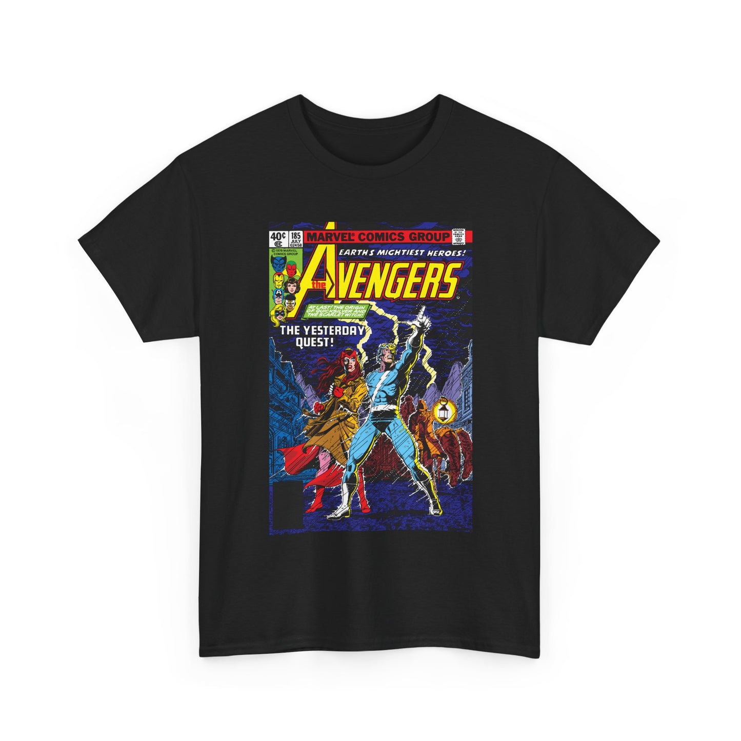 Avengers #185 T-Shirt - George Perez Art - Quicksilver, Scarlet Witch - Marvel Comics