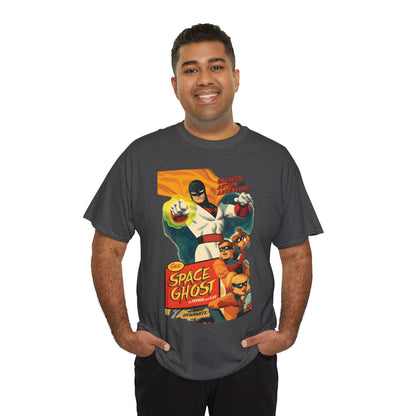 Space Ghost T-Shirt - Frank Cho Art - Jan, Jace & Blip - Movie Poster Style Artwork - Alex Toth Creation - Hanna-Barbera Cartoon
